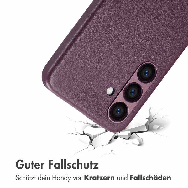 Accezz MagSafe Leather Backcover für das Samsung Galaxy S24 - Heath Purple