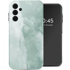 Selencia Vivid Back Cover Samsung Galaxy A15 (5G) - Marble Grayed Jade