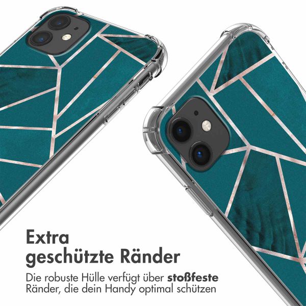 imoshion Design Hülle mit Band Apple iPhone 11 - Petrol Green Graphic
