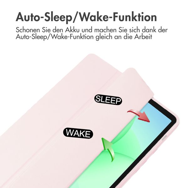 imoshion Trifold Hardcase Klapphülle Samsung Galaxy Tab A11 Plus - Rosa