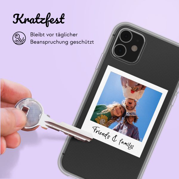 Personalisierte Hülle mit Polaroid iPhone SE (2022 / 2020) / 8 / 7 - Transparent