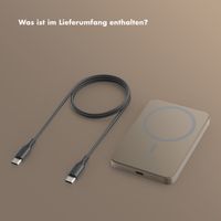 Selencia Vivid Powerbank 5.000 mAh - MagSafe und Qi2 - Desert Gold / Country Moo'd