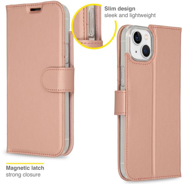 Accezz Wallet TPU Klapphülle für das iPhone 14 Plus - Rose Gold