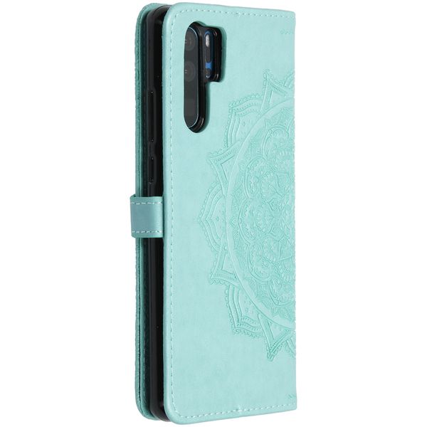 Mandala Klapphülle Mintgrün für das Huawei P30 Pro