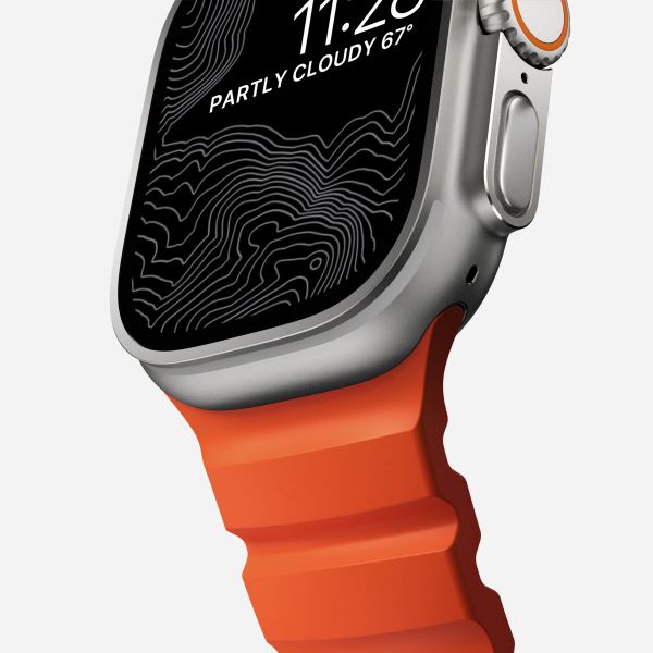 Nomad Rocky Point Armband für das  Apple Watch Series 1 t/m 11 / SE / Ultra (44/45/46/49 mm) - Magma
