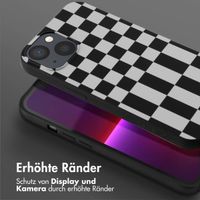 Selencia SilikonHülle design mit abnehmbarem Band Apple iPhone 13 Pro - Irregular Check Black