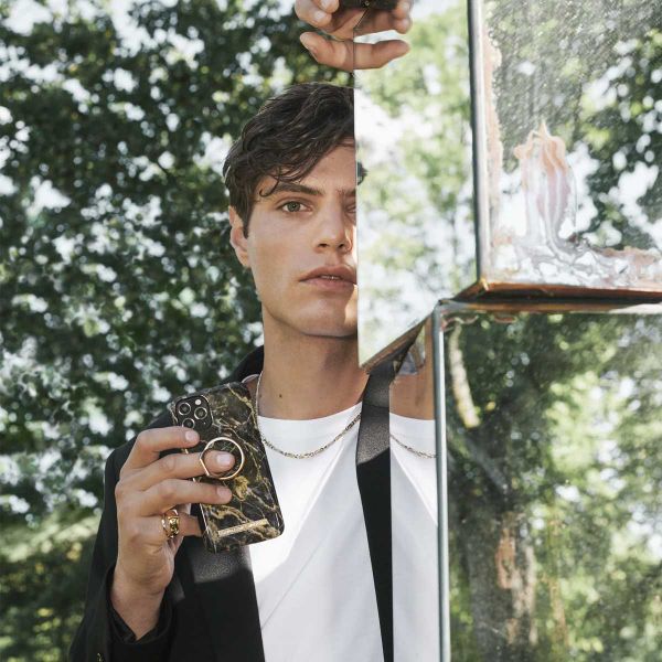 iDeal of Sweden Fashion Back Case für das Apple iPhone 13 Pro Max - Golden Smoke Marble