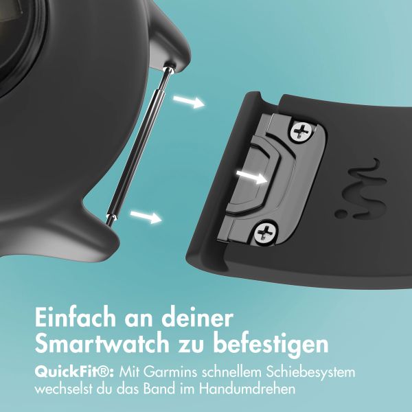 imoshion QuickFit® Silikonarmband für das  Garmin Watch | 22 mm aansluiting - Schwarz