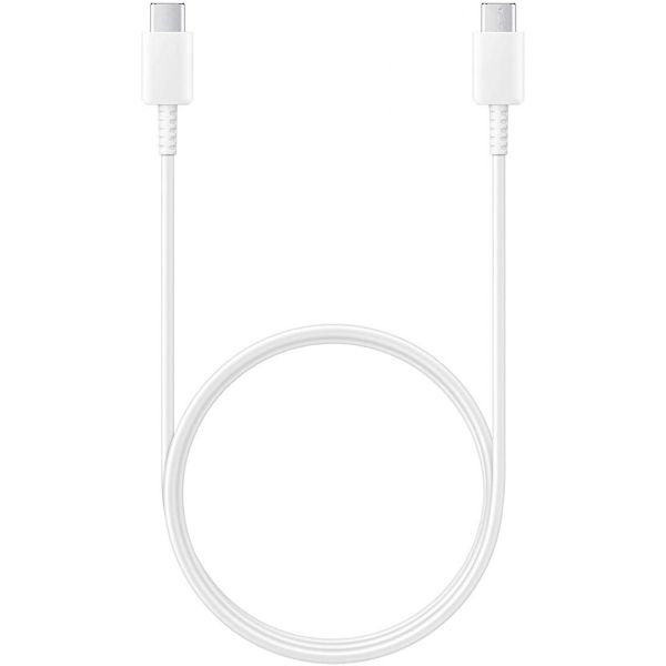 Samsung Ladebündel | Original USB-C-zu-USB-C-Kabel - 1.8 meter - 25 Watt - Weiß + Original Fast Charging Adapter USB-C Oplader - in Fabrikverpackung - 25 Watt - Weiß