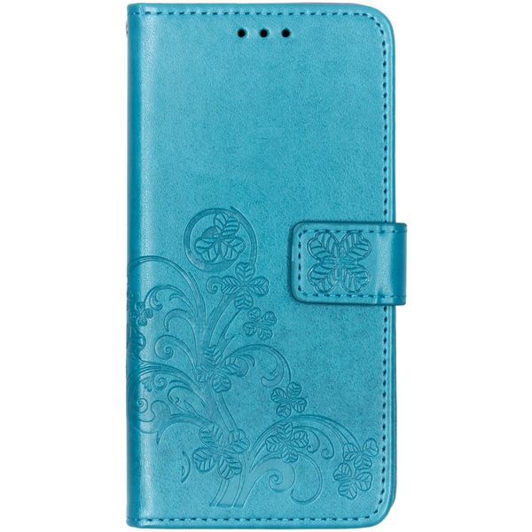 Kleeblumen Klapphülle Türkis Klapphülle Huawei P Smart Plus (2019)