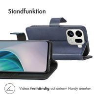 imoshion Luxuriöse Klapphülle Oppo Find X9 Pro - Dunkelblau