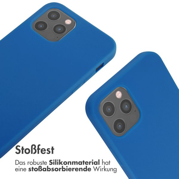 imoshion Silikonhülle mit Band für das iPhone 12 (Pro) - Blau