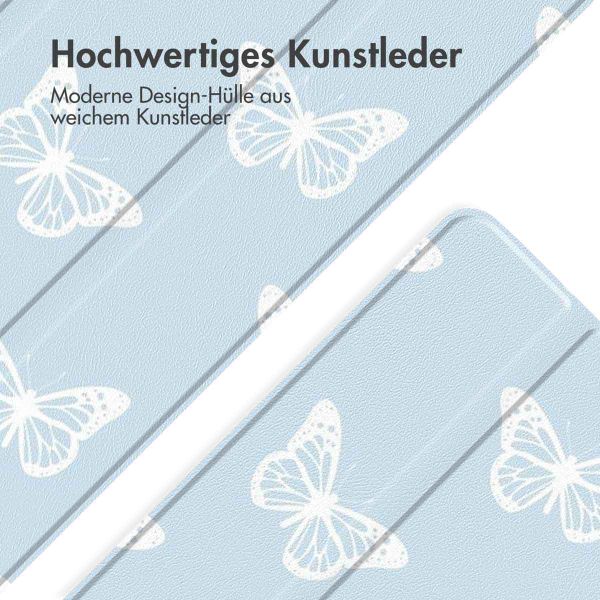 imoshion Design Trifold Klapphülle für das iPad 9 (2021) 10.2 Zoll / iPad 8 (2020) 10.2 Zoll / iPad 7 (2019) 10.2 Zoll - Butterfly