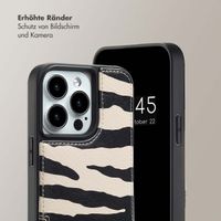 Selencia Nova HandyHülle mit Kordel und Kartenhalter Apple iPhone 13 Pro - Zazzy Zebra