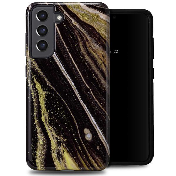 Selencia Vivid Back Cover Samsung Galaxy S21 FE - Chic Marble