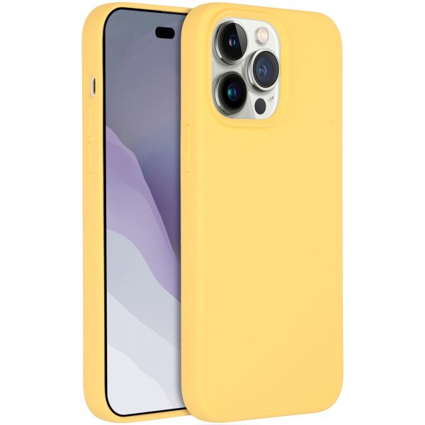 Accezz Liquid Silikoncase mit MagSafe für das iPhone 14 Pro Max - Gelb