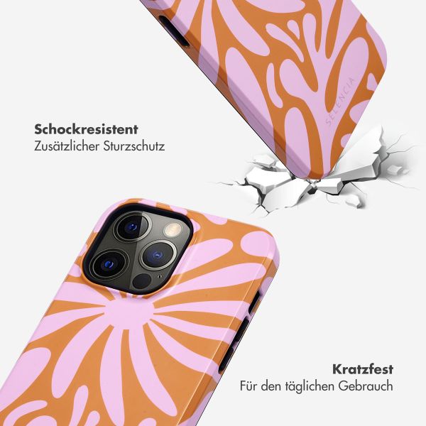Selencia Vivid Tough Back Cover für das Apple iPhone 14 Pro Max - Modern Bloom Pink