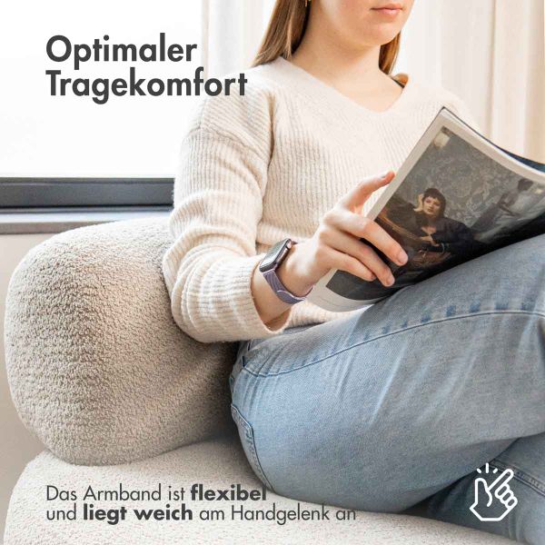 imoshion Magnetisches Milanaise Armband für das  Apple Watch Series 1 - 11 / SE / Ultra (44/45/46/49 mm) - Größe M - Violett