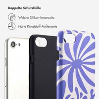 Selencia Vivid Back Cover Apple iPhone SE (2022 / 2020) / 8 / 7 / 6(s) - Modern Bloom Sapphire Blue