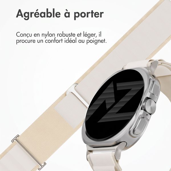 Accezz Nylon Alpine Armband für Samsung Galaxy Watch Ultra 2 (2026) / Ultra (2024/2025) - Polarstern