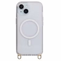 Selencia Rivièra MagSafe Backcover mit abnehmbarem Haken Apple iPhone 15 - Transparent