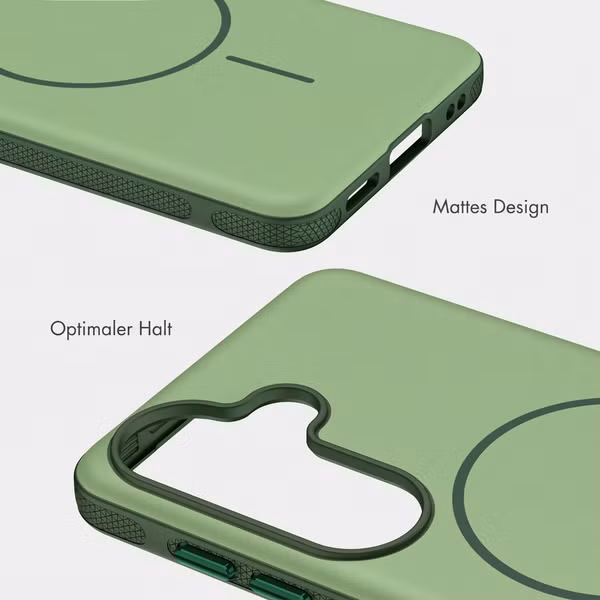 imoshion Color Backcover mit Thin MagSafe Ring Samsung Galaxy S25 / S24 - Dunkelgrün