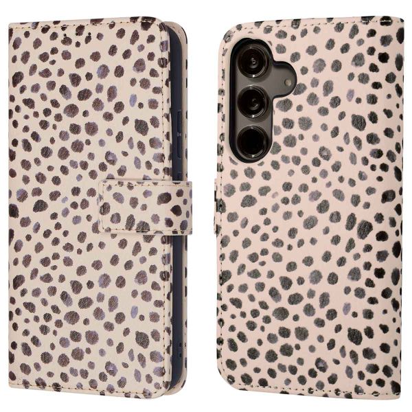 imoshion Design Klapphülle Samsung Galaxy S24 - Black And White Dots