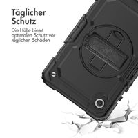 Accezz Robustes Back Cover mit Schultergurt Samsung Galaxy Tab A9 8.7 Zoll - Schwarz