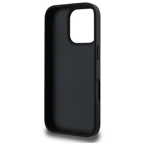 Guess 4G Metal Logo Back Cover für das iPhone 16 Pro Max - Schwarz