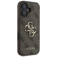 Guess 4G Metal Logo Back Cover für das Apple iPhone 16 - Braun
