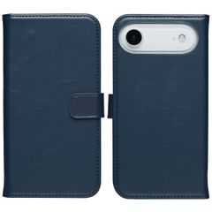Selencia Echtleder Klapphülle Apple iPhone 17 Air - Blau