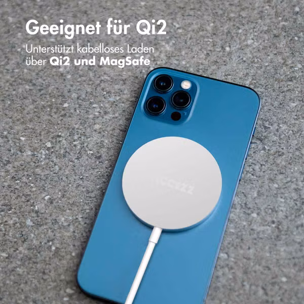 Accezz Wireless Charger USB-C - Drahtloses MagSafe und Qi2-Ladegerät - 1 Meter - Weiß