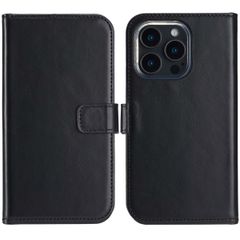 Selencia Echtleder Klapphülle Apple iPhone 16 Pro Max - Schwarz