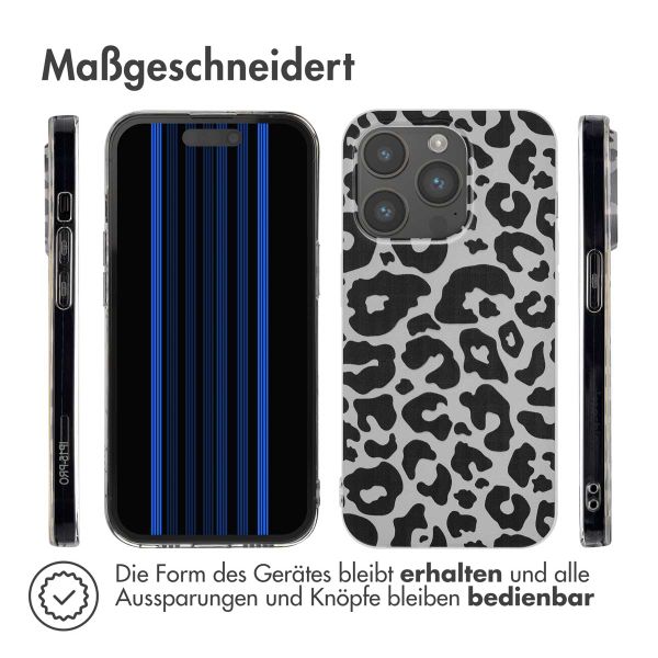 imoshion Design Hülle Apple iPhone 15 Pro - Leopard Transparent