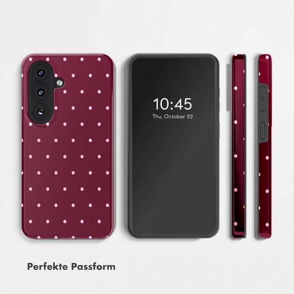 Selencia Vivid Rückabdeckung mit MagSafe Samsung Galaxy S26 - Happy Dots Burgundy