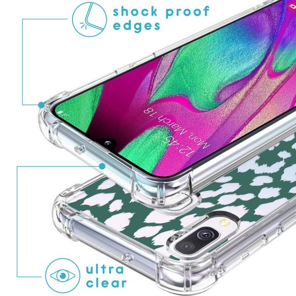 imoshion Design Hülle mit Band Samsung Galaxy A40 - Leopard - Grün