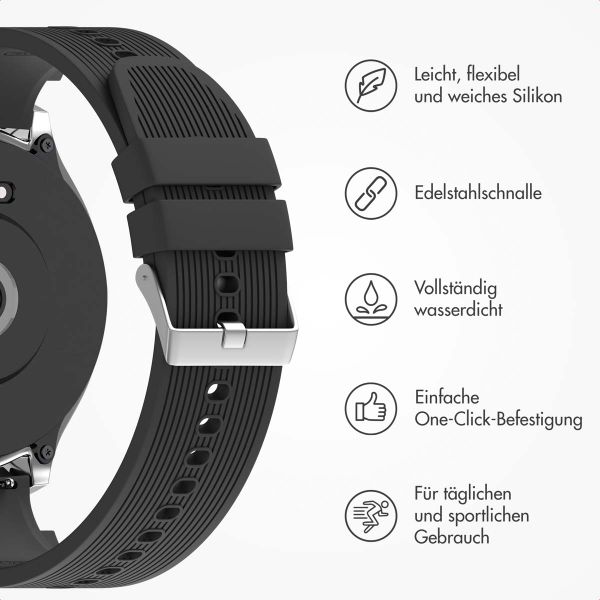 imoshion Silikonband für das OnePlus Watch 3 / 2 / 2R / Oppo Watch X2 / X - Schwarz