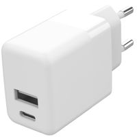 Accezz Wand-Ladegerät mit MFI-zertifiziertem Lightning- auf USB-A-Kabel - 20 Watt - 1 m - Weiß