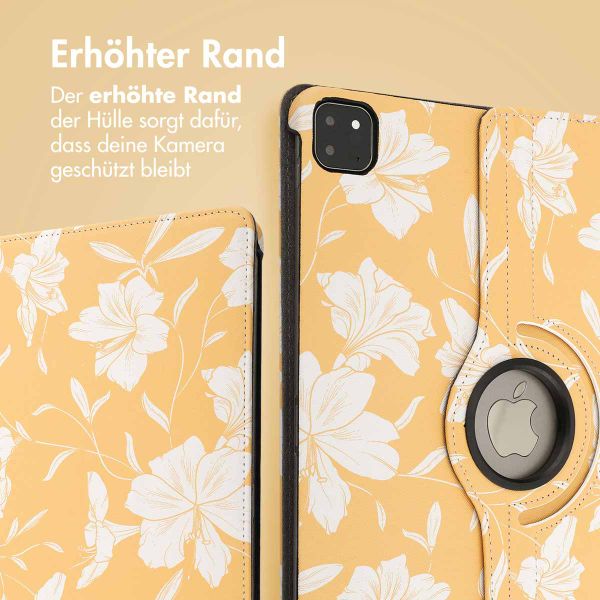 imoshion 360° drehbare Design Klapphülle Apple iPad Air 13 Zoll (2025) M3 / (2024) M2 - Yellow Flowers