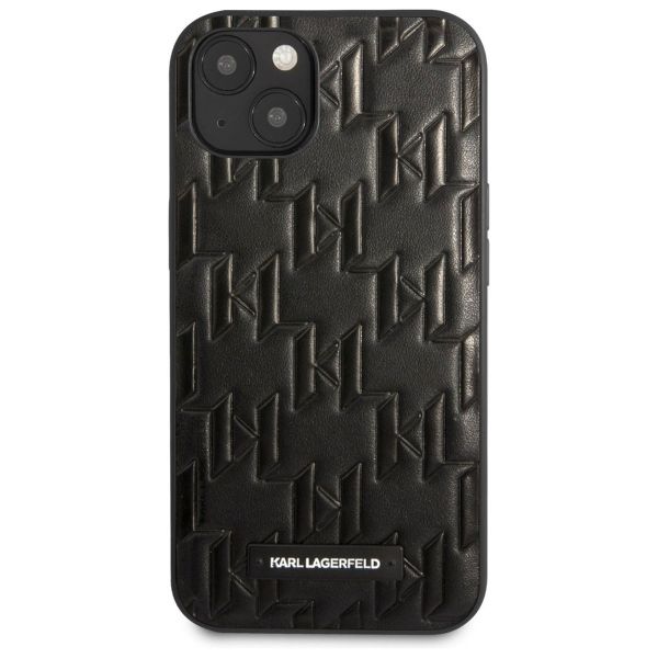 Karl Lagerfeld Hardcase Backcover Monogram Plaque für das iPhone 13 - Schwarz