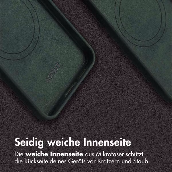 Accezz Vintage Leather Magsafe Backcover Samsung Galaxy S24 / S25 - Smokey Green