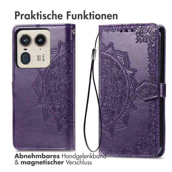 imoshion Mandala Klapphülle Motorola Edge 50 Ultra - Violett