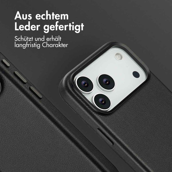 Accezz MagSafe Leather Backcover Apple iPhone 17 Pro Max - Onyx Black