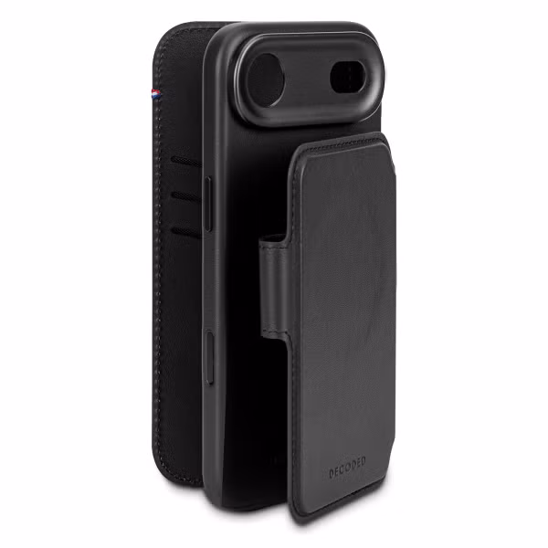Decoded 2 in 1 Leather Klapphülle MagSafe Apple iPhone Air - Schwarz