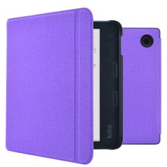 imoshion Canvas Sleepcover Klapphülle mit stand für das voor de Kobo Libra Colour - Violett