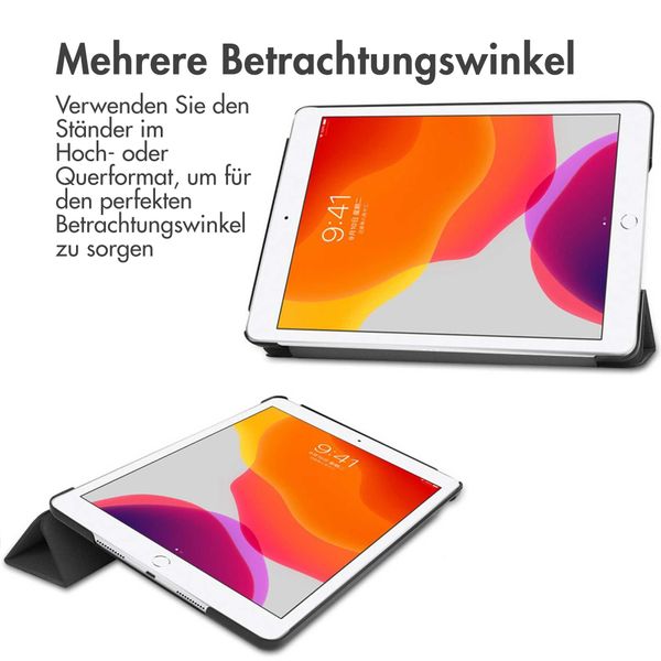 imoshion Trifold Klapphülle Apple iPad 9 (2021) 10.2 Zoll / iPad 8 (2020) 10.2 Zoll / iPad 7 (2019) 10.2 Zoll - Schwarz