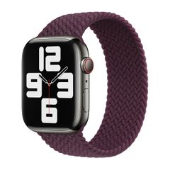 Apple Geflochtenes Solo Loop für das  Apple Watch | 38/40/41/42 mm - Größe 7 - Dark Cherry
