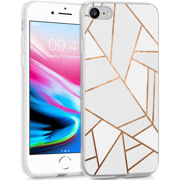 imoshion Design Hülle für das iPhone SE (2022 / 2020) / 8 / 7 / 6s - White Graphic