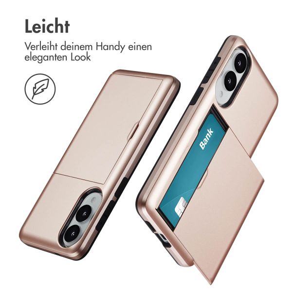 imoshion Backcover mit Kartenfach Samsung Galaxy S25 Edge - Rosé gold