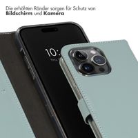 Selencia Echtleder Klapphülle für das iPhone 15 Pro Max - Air Blue